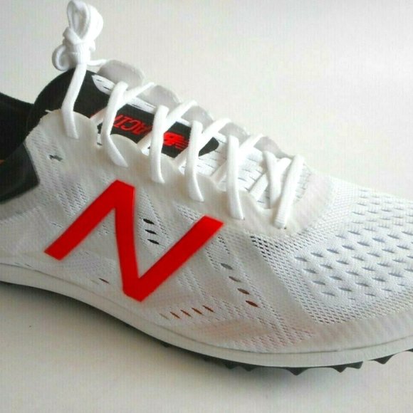 NEW BALANCE LD5000 Men's Size 12 White Red Track Running Spikes Athletic… - Picture 2 of 7
